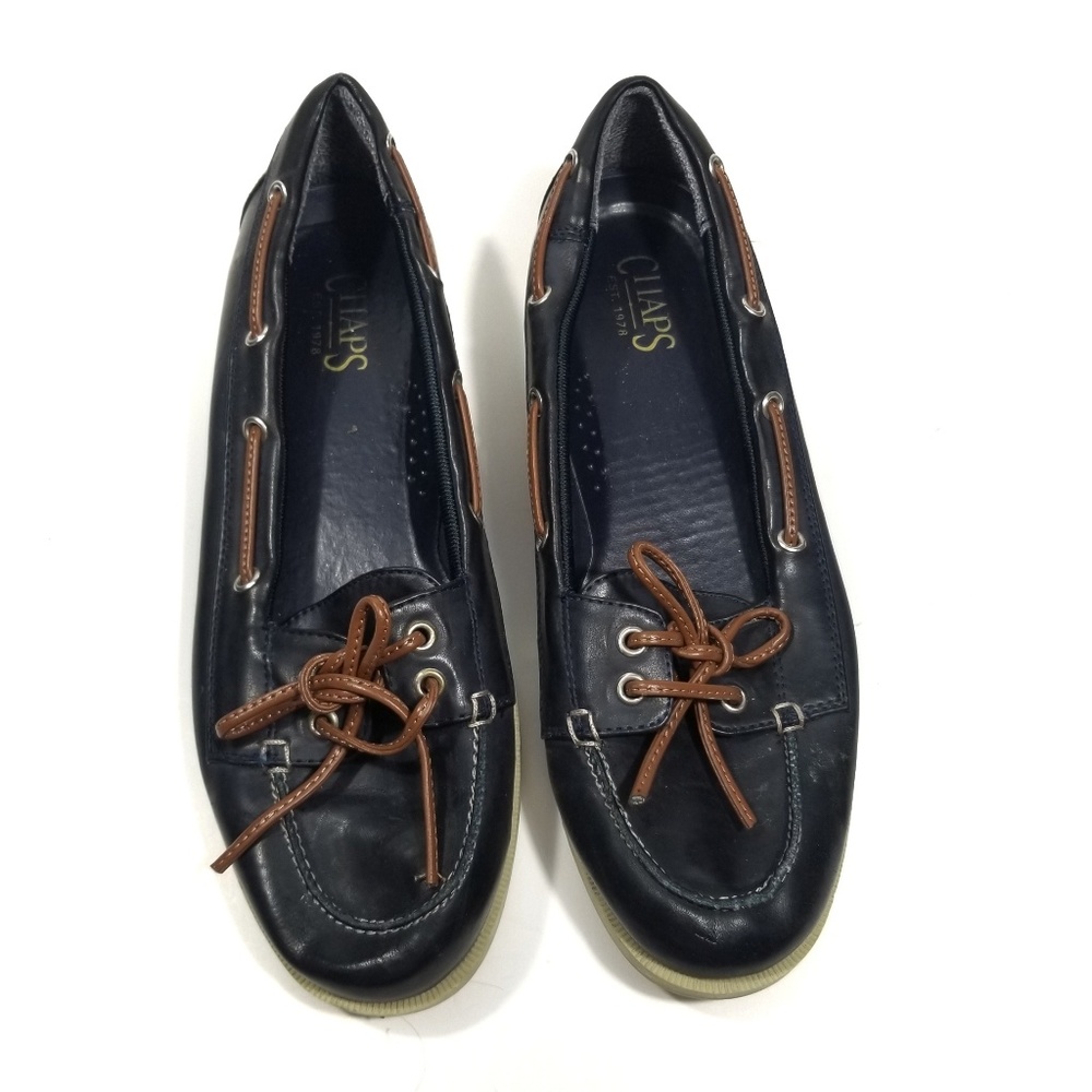 Chaps Navy & Brown Boat Shoe / 8.5